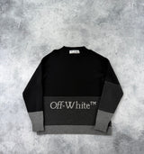 Off-white blocked knit crewneck