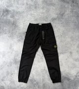 Stone island AW22 black cuffed cargo trousers