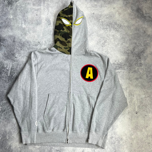 Bape grey shadow relaxed fit hoodie