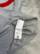 Moncler oversize logo grey tee