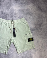 Stone island 2021 light green cotton shorts