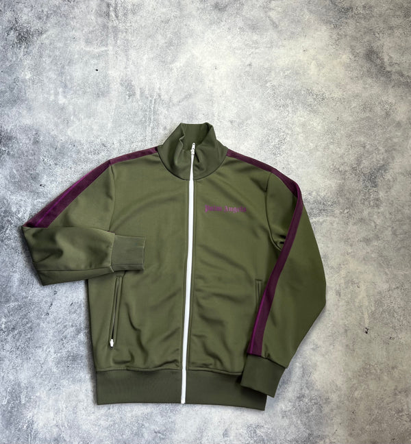 Palm angels khaki & purple track jacket