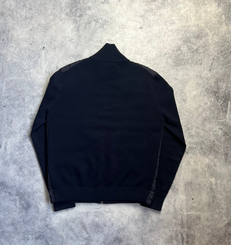 Moncler navy tricot cardigan