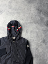 Moncler navy hooded tricot cardigan