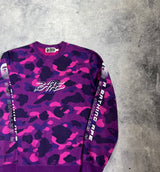 Bape purple camo jumper