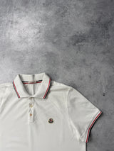 Moncler white polo shirt