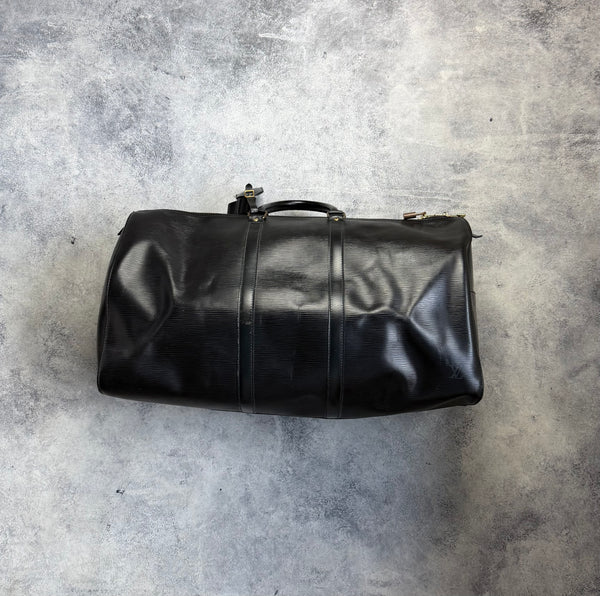 Louis Vuitton vintage black Epi leather keepall 55