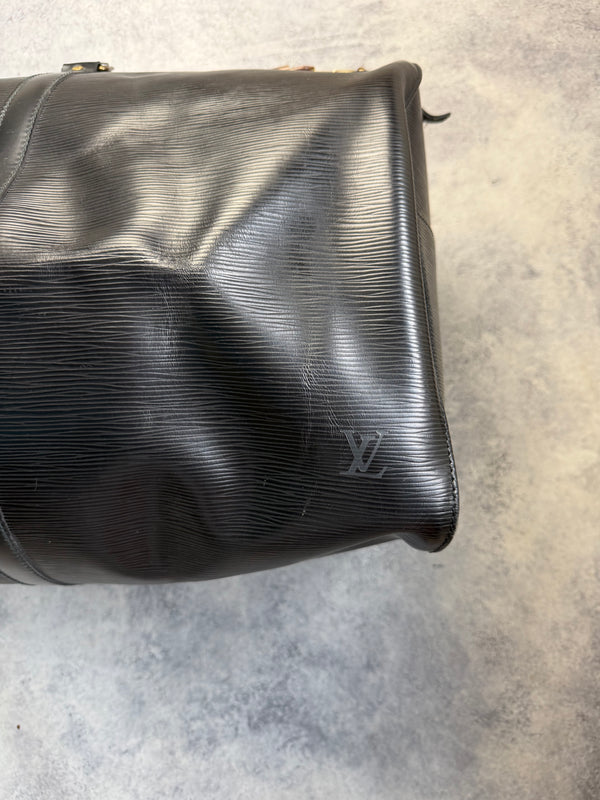 Louis Vuitton vintage black Epi leather keepall 55