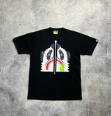 Bape black panda graphic tee