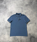 Prada blue polo shirt black badge