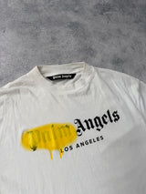 Palm angels white LA spray tee