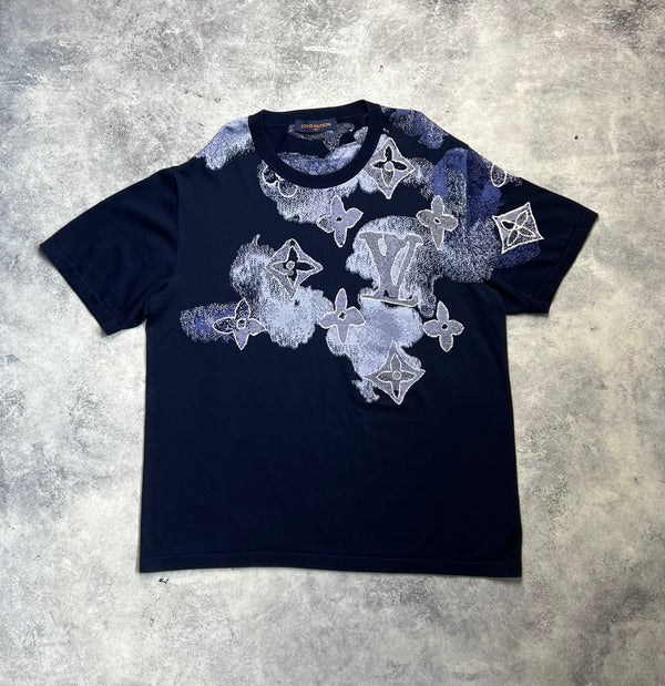 Louis Vuitton watercolour navy tee