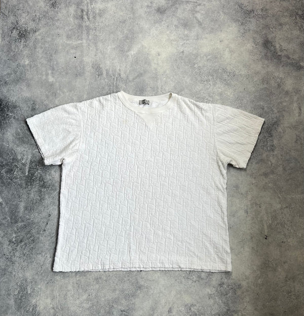 Dior oblique white towel tee