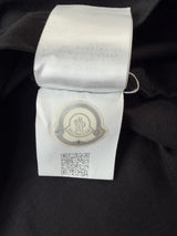 Moncler black graphic tee with arm logo