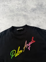 Palm angels black Miami logo tee