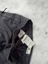 Stone Island AW22 black cuffed cargo trousers