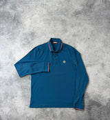 Moncler blue L/S polo shirt