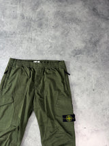 Stone island 2020 khaki cuffed cargo trousers