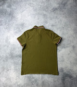Moncler khaki green polo shirt
