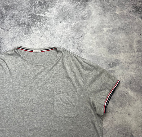 Moncler grey arm logo tee