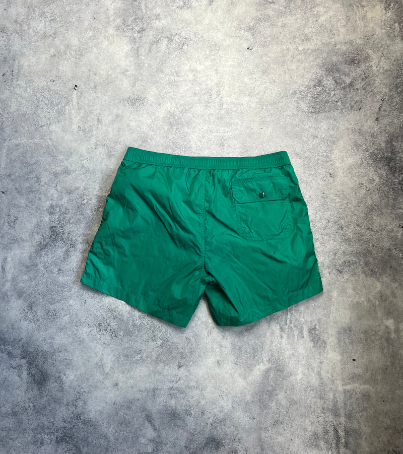 Moncler green swim shorts