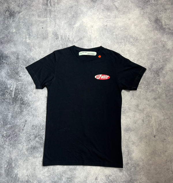Off-white spilt diagonals graphic tee