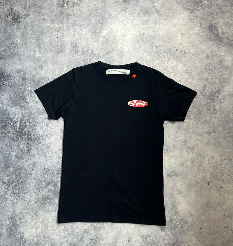 Off-white spilt diagonals graphic tee