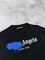 Palm angels black New York spray tee