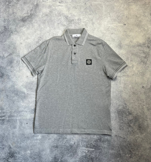 Stone island 2023 grey polo shirt