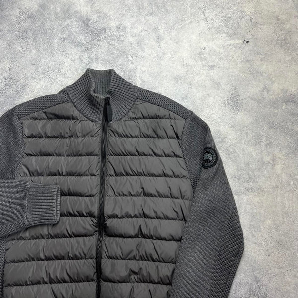 Canada goose grey black label Hybridge knit