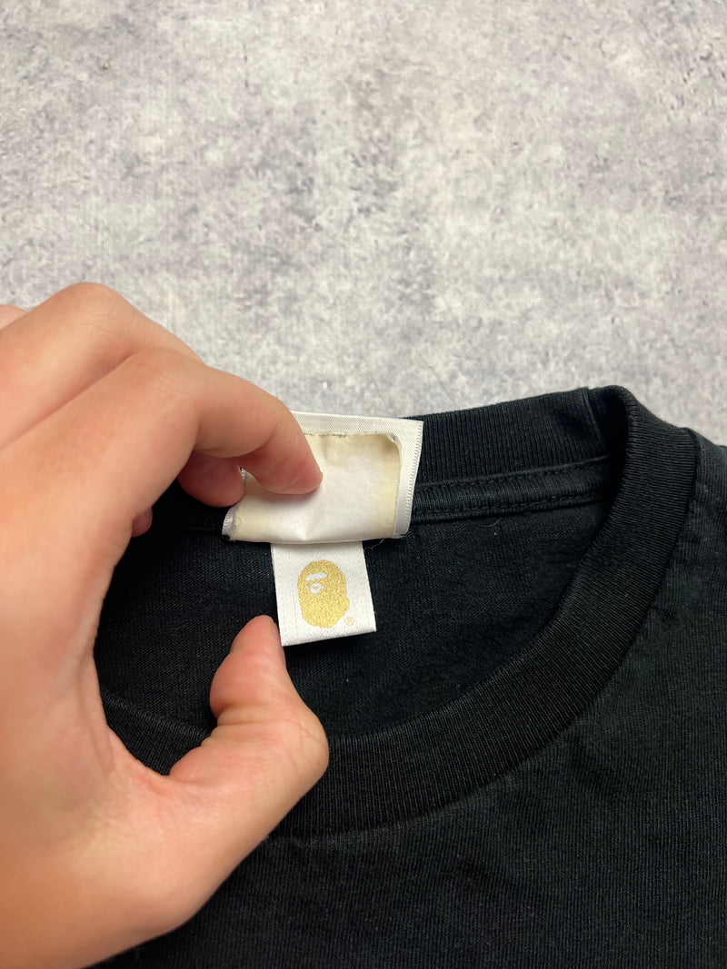 Bape forest camo college logo black tee