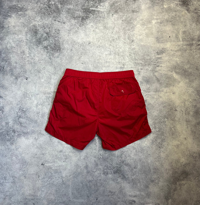 Moncler red swim shorts