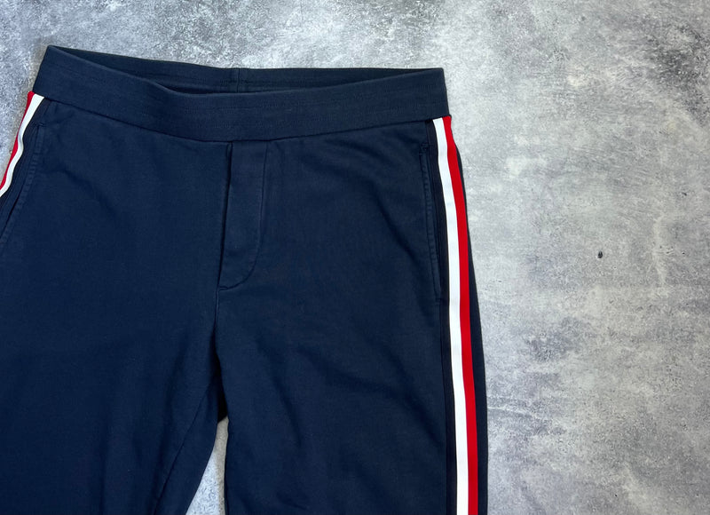 Moncler navy blue striped cotton sweatpants