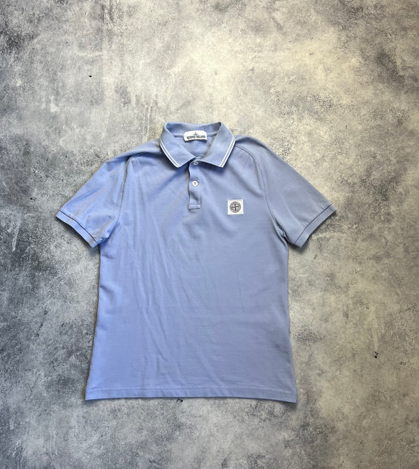 Stone island 2019 blue polo shirt
