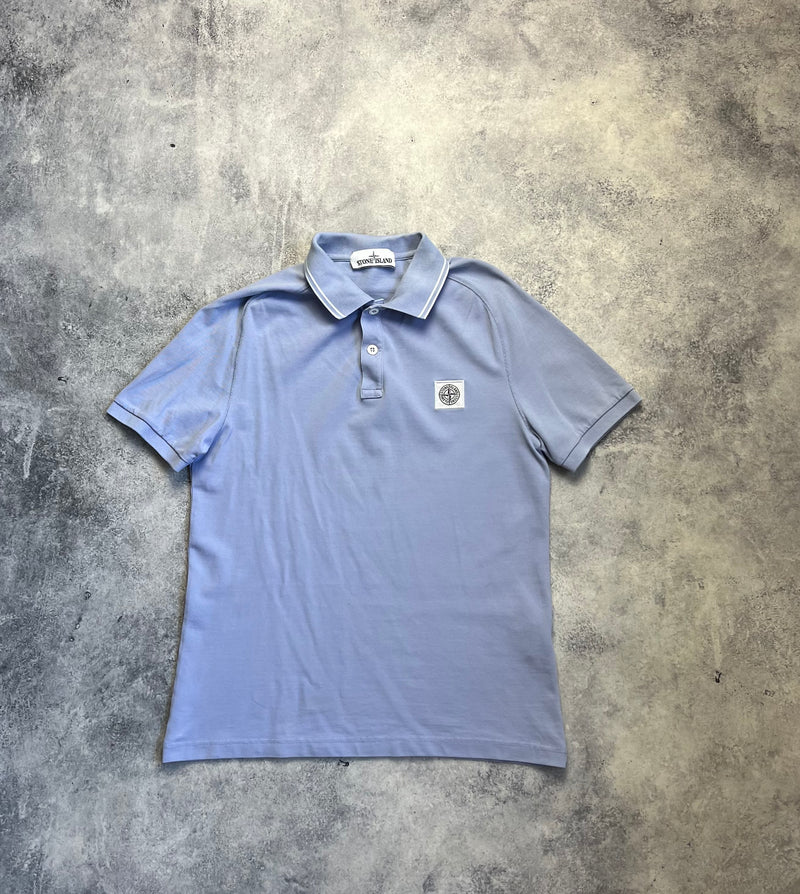 Stone island 2019 blue polo shirt
