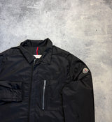 Moncler black nylon see giubbotto overshirt