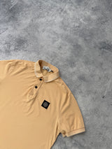 Stone island peach polo shirt