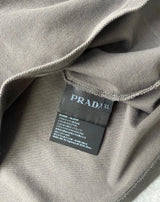 Prada grey polo shirt black badge