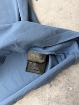 Prada blue polo shirt black badge