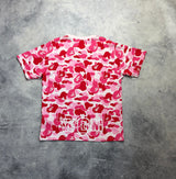 Bape pink camo tee