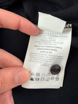 Moncler black & grey polo shirt with arm logo