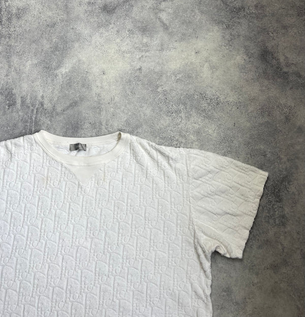 Dior oblique white towel tee