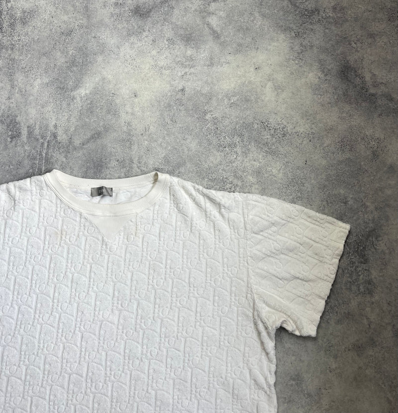 Dior oblique white towel tee