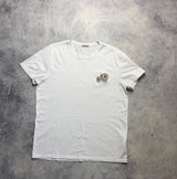 Moncler white double logo tee