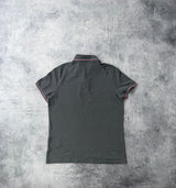 Moncler dark grey polo shirt