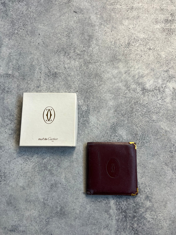 Cartier vintage wine red wallet