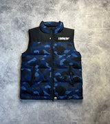 Bape blue camo gilet