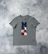 Moncler grey graphic logo tee
