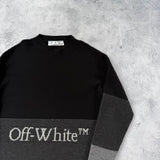 Off-white blocked knit crewneck