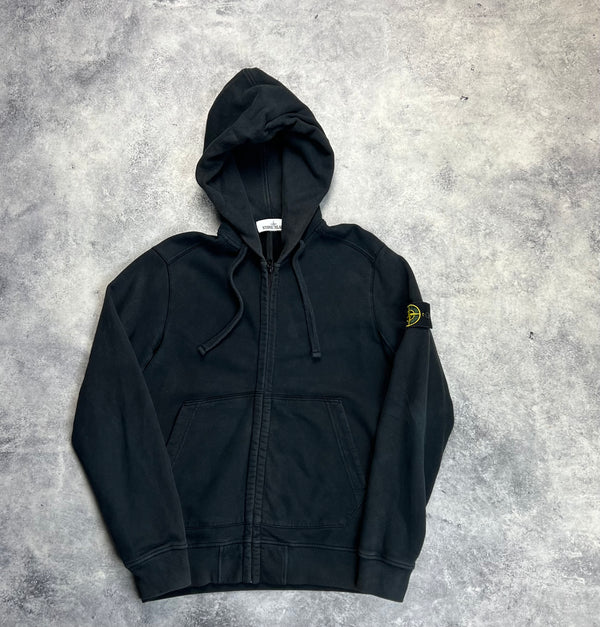 Stone island 2018 black zip hoodie